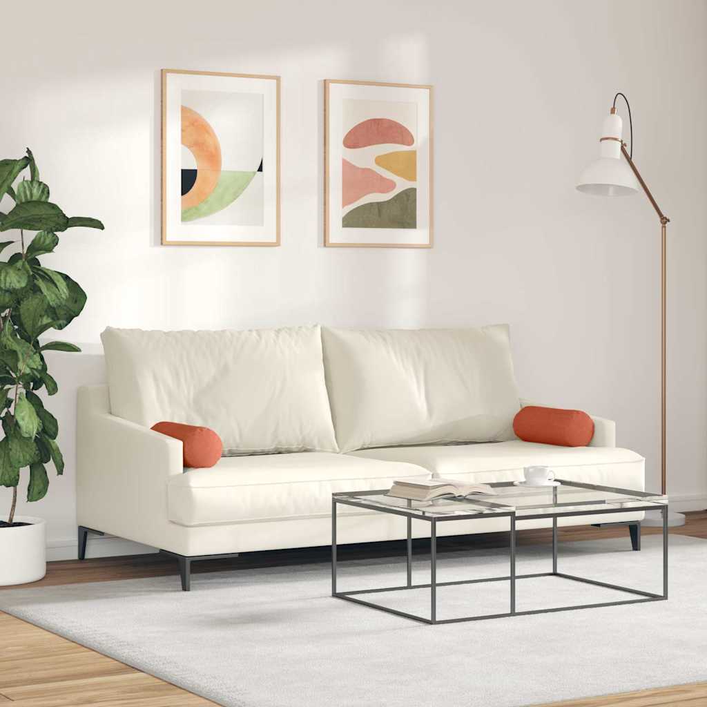 Pagalvės 2 pcs Raudona oranžinė Ø 15 x 40 cm Kordūrinis audinys