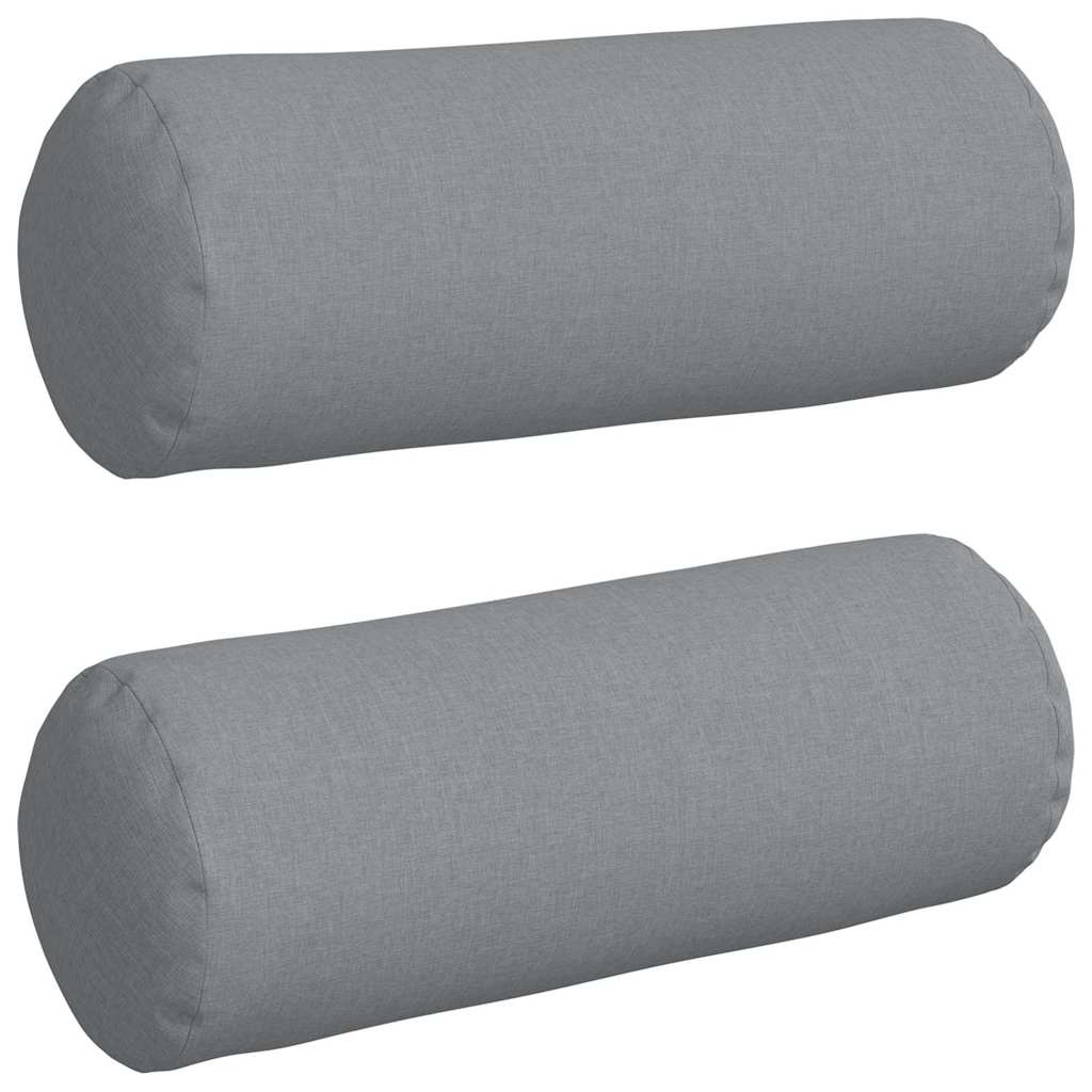 Pagalvės 2 pcs Šviesiai pilka Ø 25 x 70 cm audinys