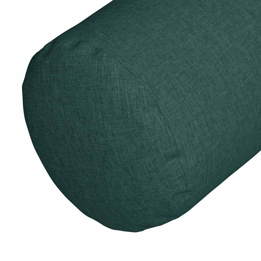 Pagalvės 2 pcs Tamsiai žalia Ø 25 x 70 cm audinys