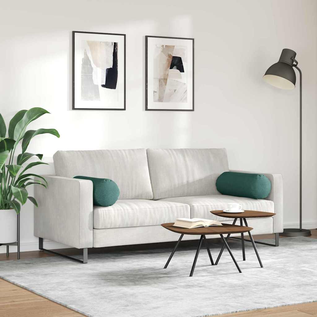Pagalvės 2 pcs Tamsiai žalia Ø 25 x 70 cm audinys