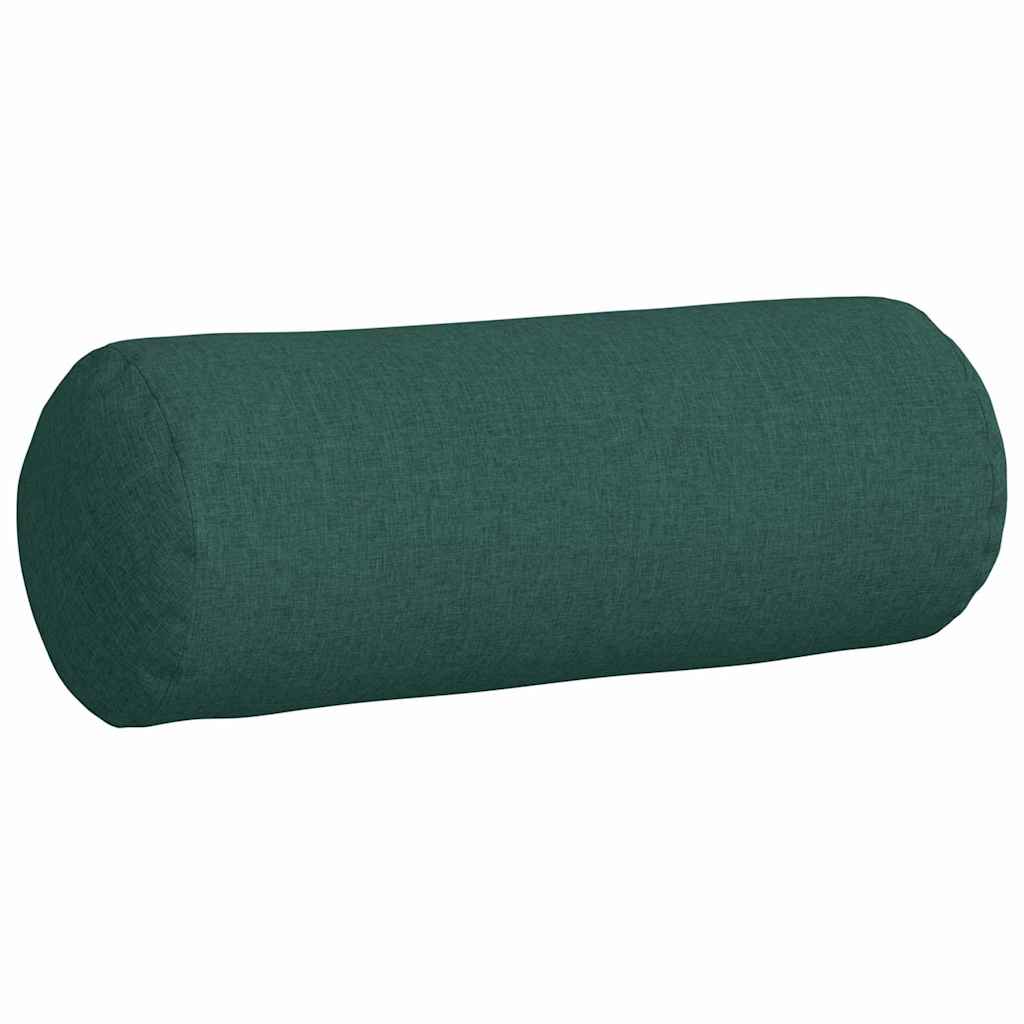 Pagalvės 2 pcs Tamsiai žalia Ø 25 x 70 cm audinys