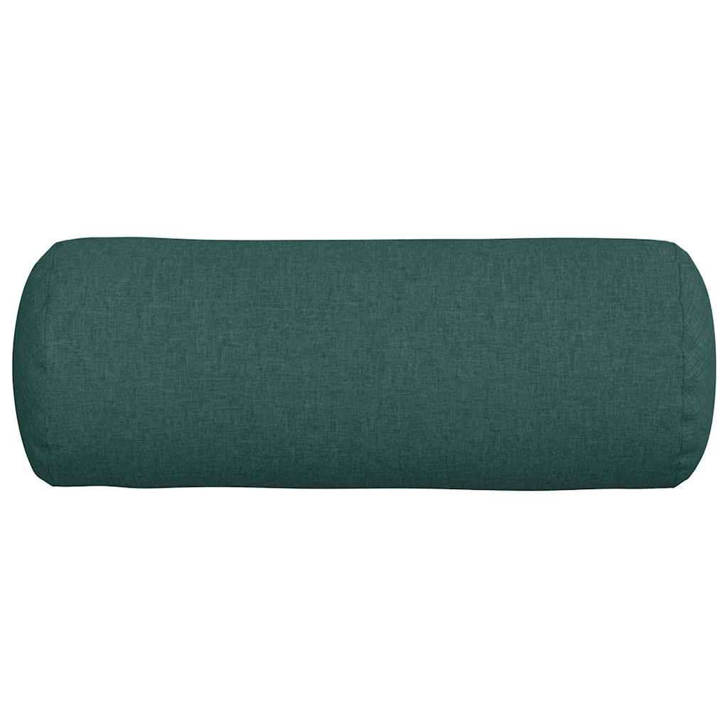 Pagalvės 2 pcs Tamsiai žalia Ø 25 x 70 cm audinys