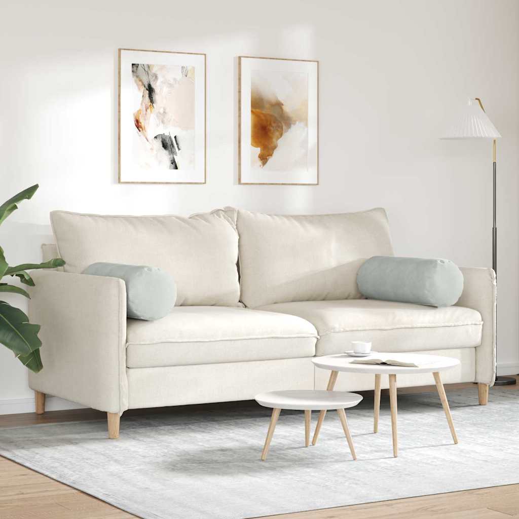 Pagalvės 2 pcs Šviesiai pilka Ø 25 x 70 cm Kordūrinis audinys