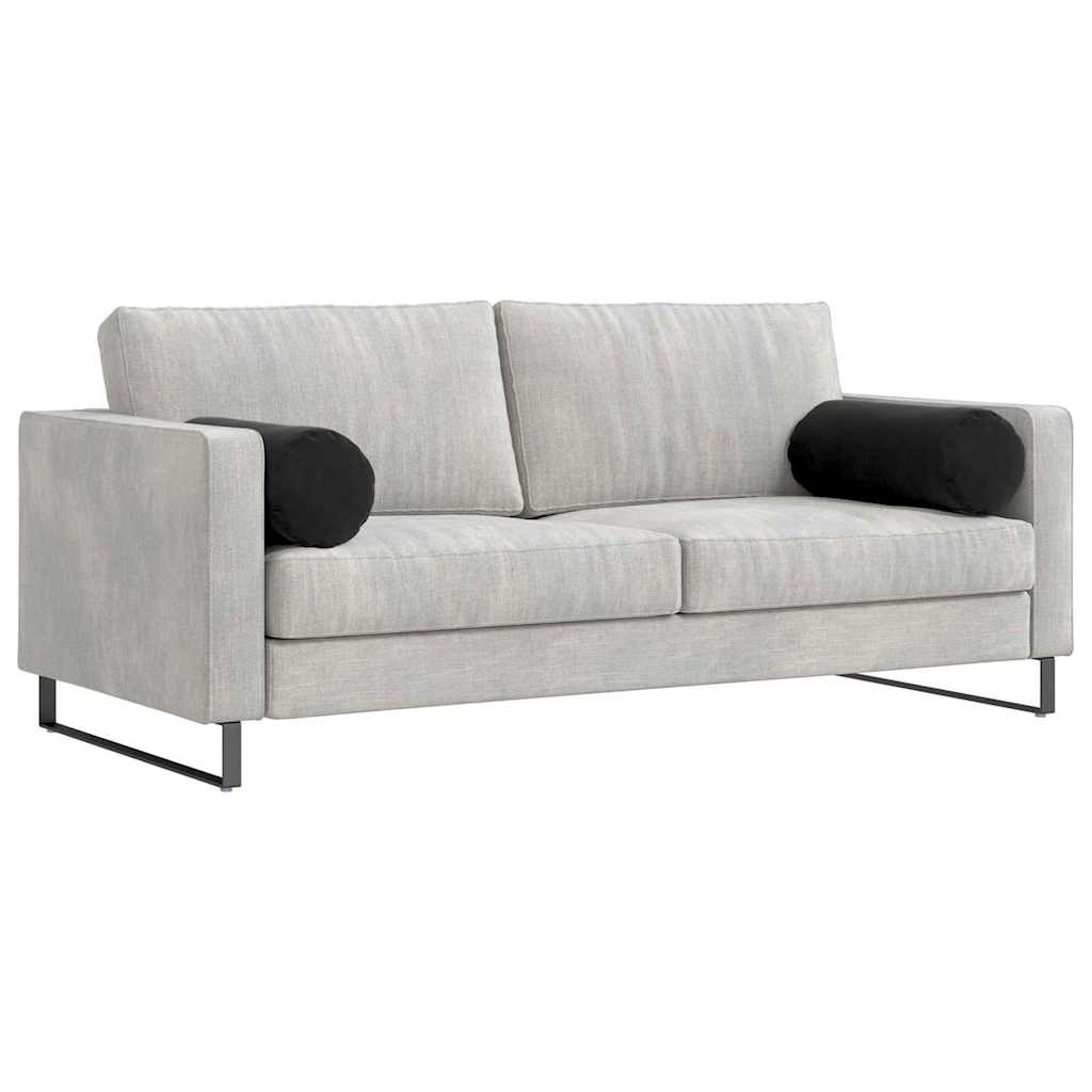 Pagalvės 2 pcs Juoda Ø 25 x 70 cm Kordūrinis audinys