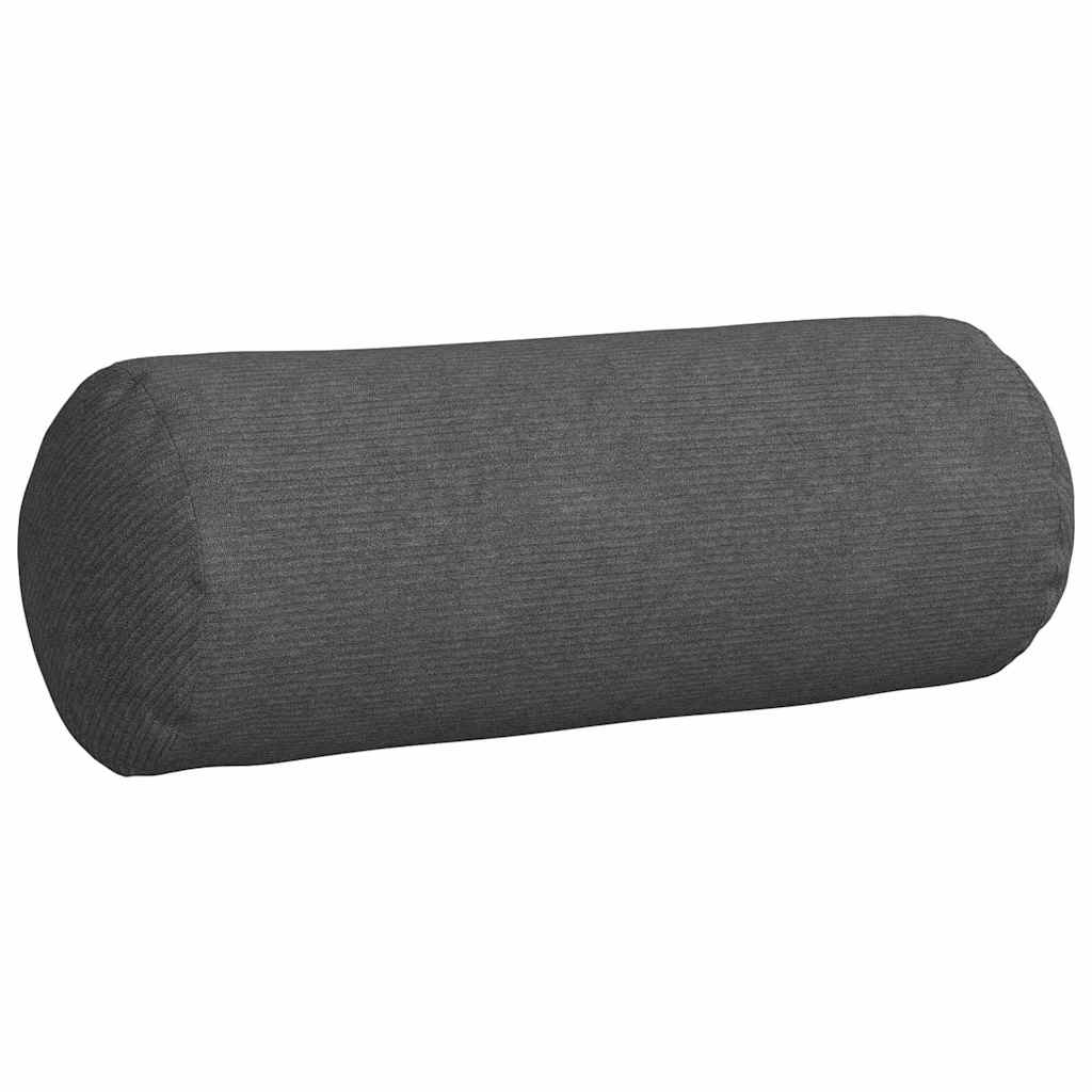 Pagalvės 2 pcs Tamsiai pilka Ø 25 x 70 cm Kordūrinis audinys
