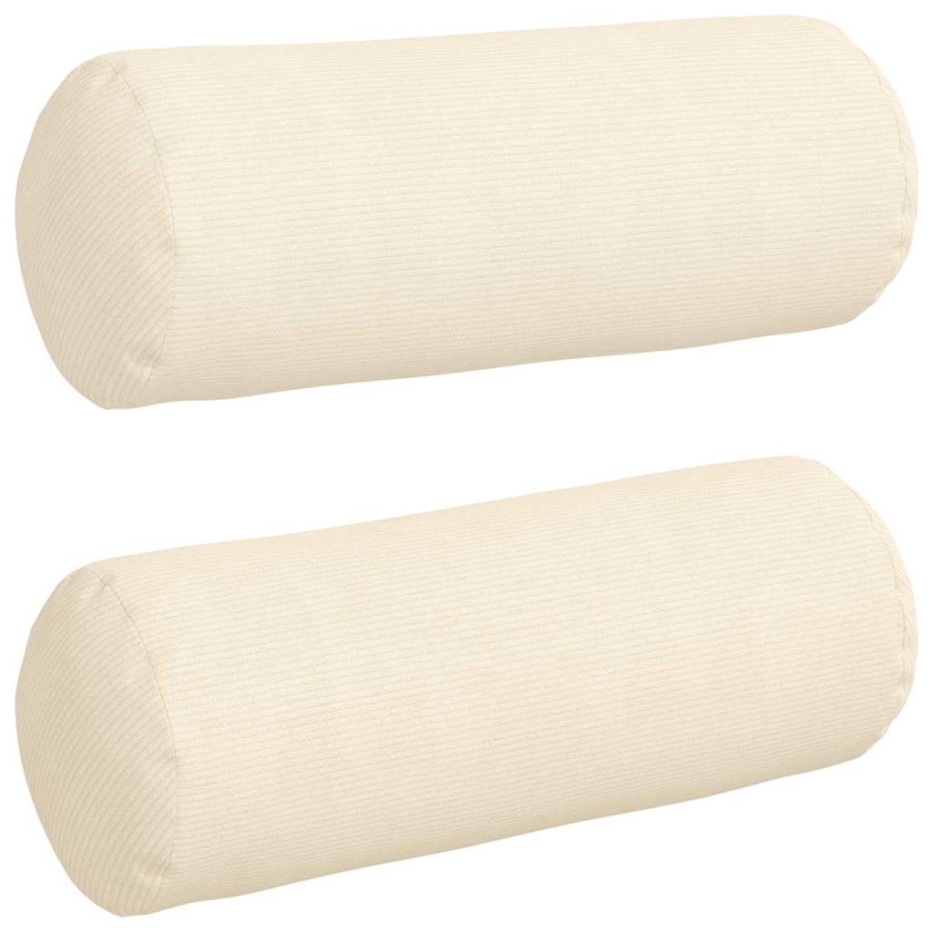 Pagalvės 2 pcs Kreminė Ø 25 x 70 cm Kordūrinis audinys
