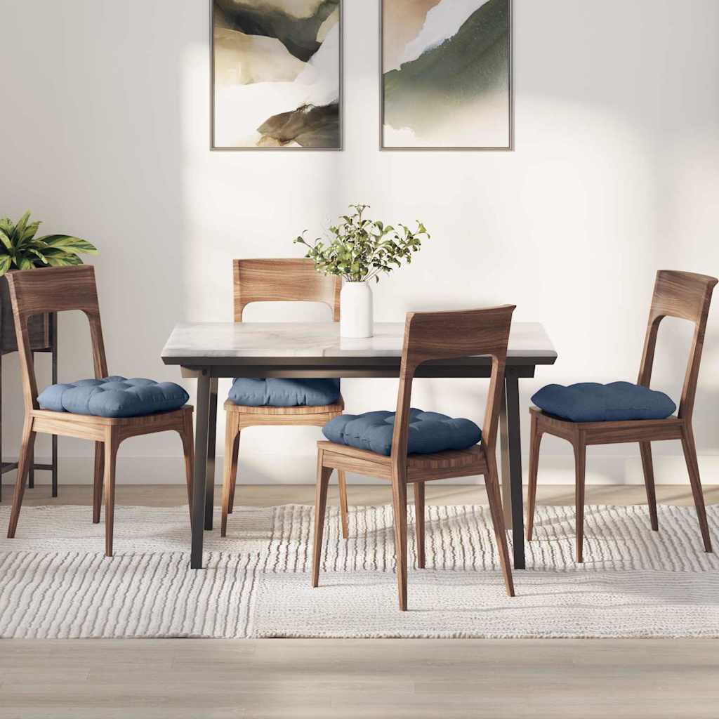Sėdynių pagalvėlės 4 pcs Mėlyna 40 x 40 cm Kordūrinis audinys