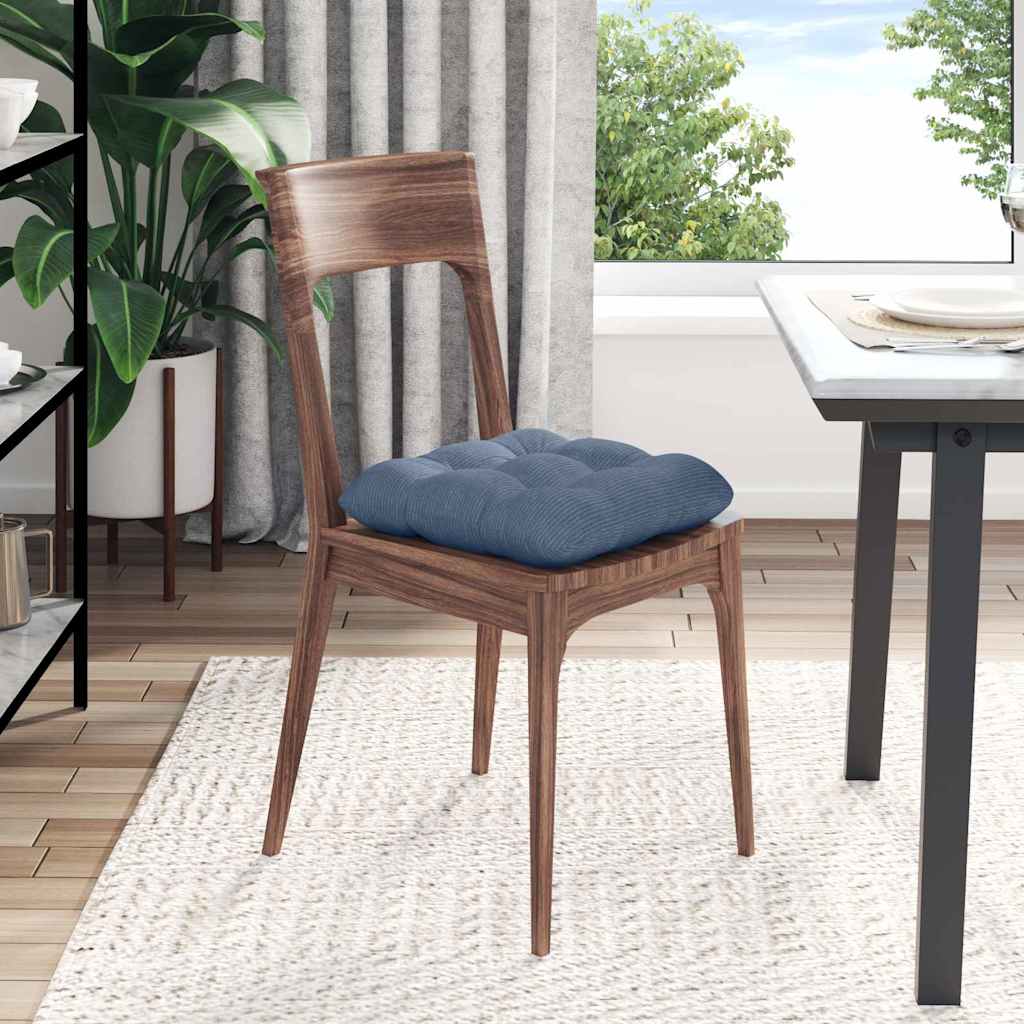 Sėdynių pagalvėlės 4 pcs Mėlyna 40 x 40 cm Kordūrinis audinys