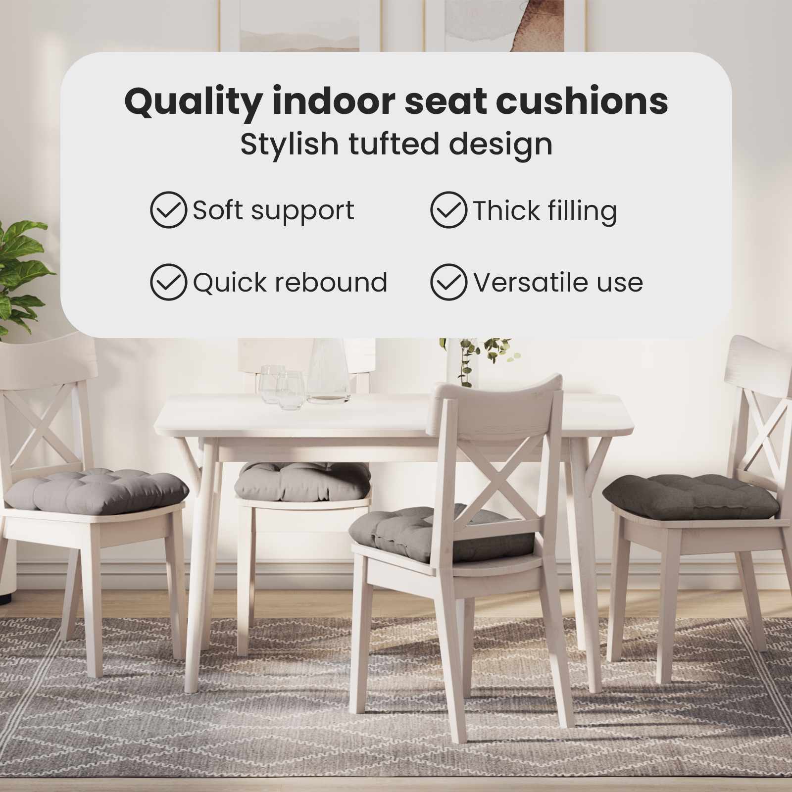 Sėdynių pagalvėlės 4 pcs Taupe 45 x 45 x 12 cm audinys