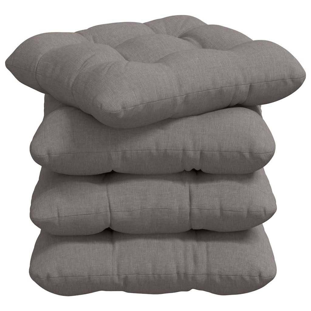 Sėdynių pagalvėlės 4 pcs Taupe 45 x 45 x 12 cm audinys