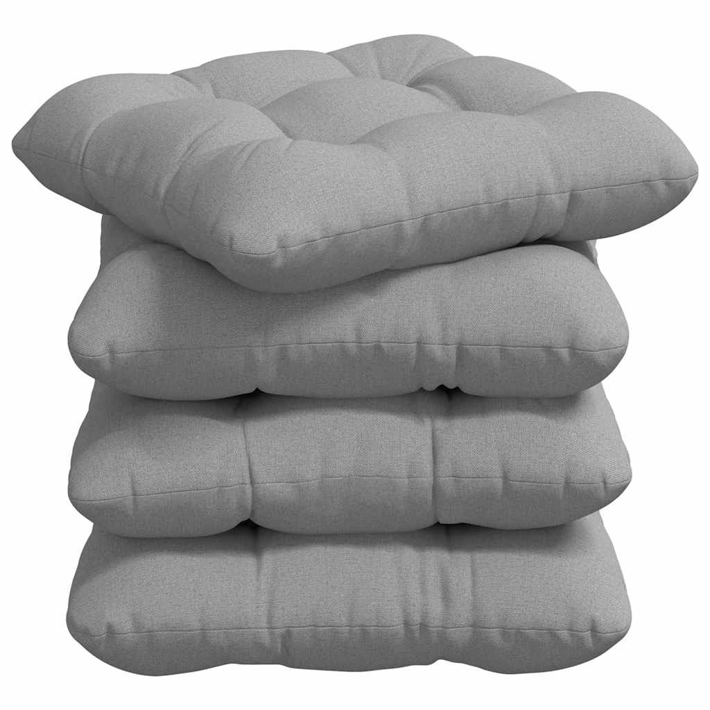 Sėdynių pagalvėlės 4 pcs Debesų pilka 45 x 45 x 12 cm audinys