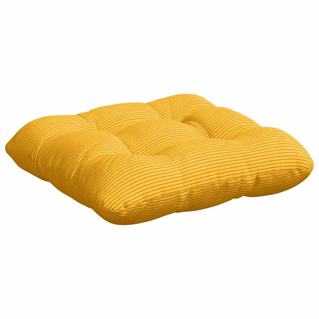 Seat pads 4 pcs Light yellow 45 x 45 cm