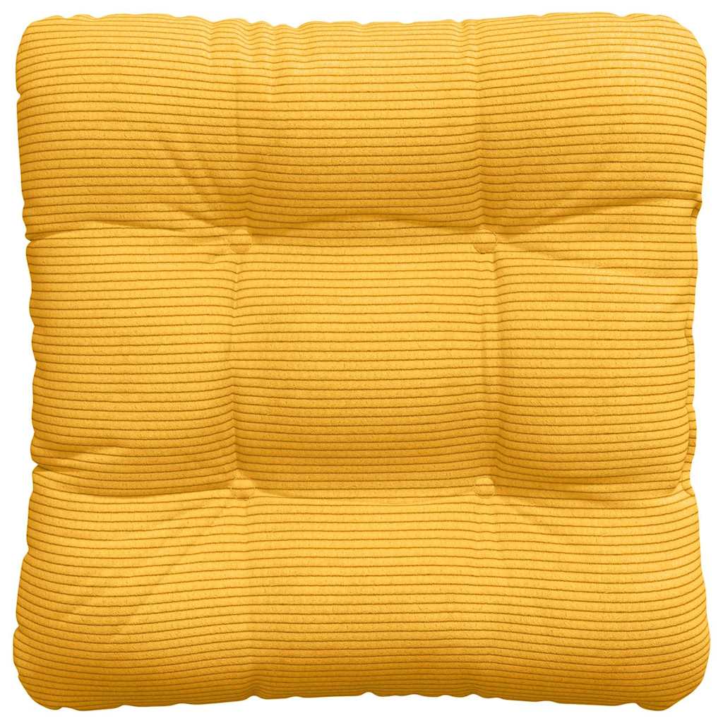 Seat pads 4 pcs Light yellow 45 x 45 cm