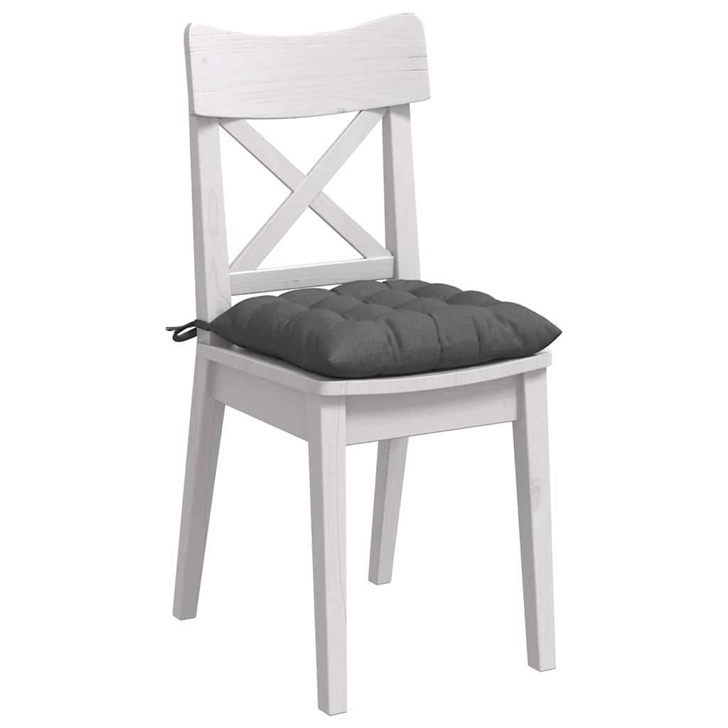 Sėdynių pagalvėlės 2 pcs Tamsiai pilka 40 x 40 x 6 cm audinys