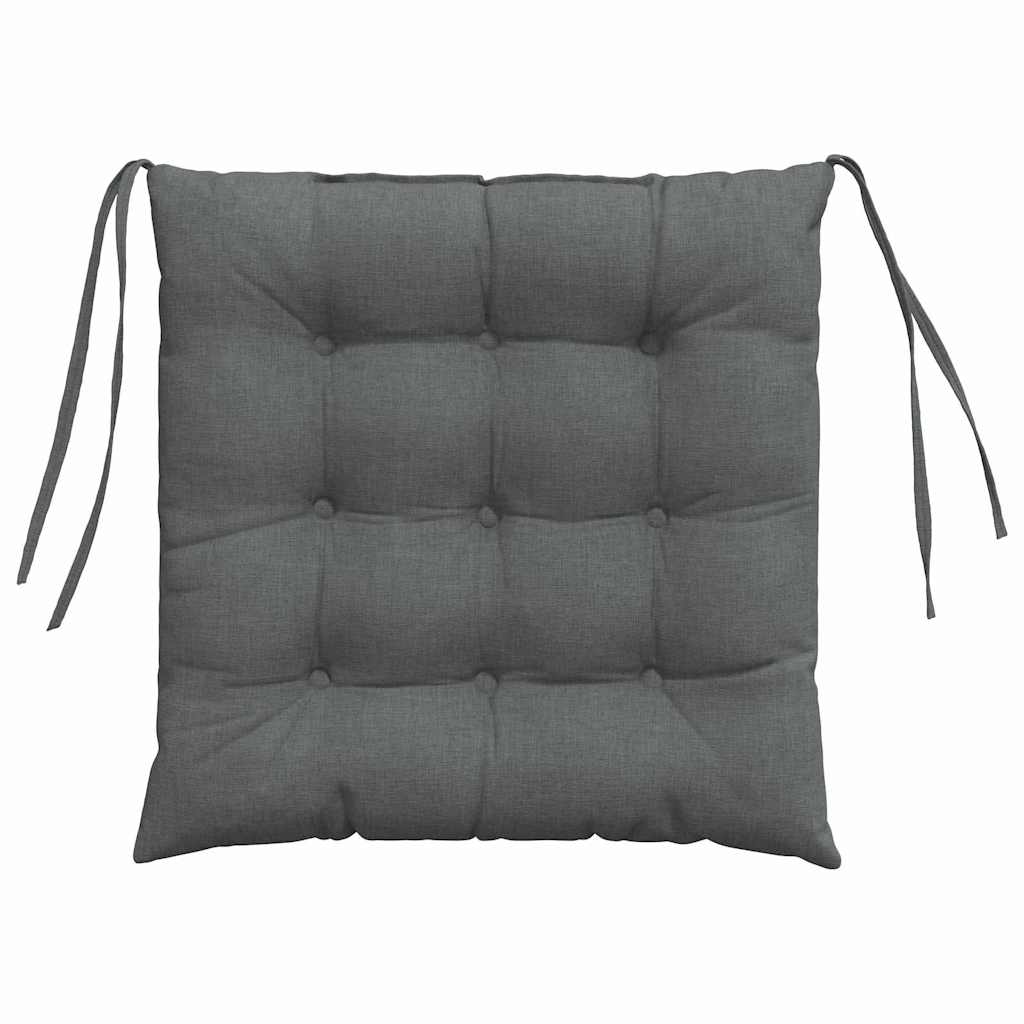Sėdynių pagalvėlės 2 pcs Tamsiai pilka 40 x 40 x 6 cm audinys