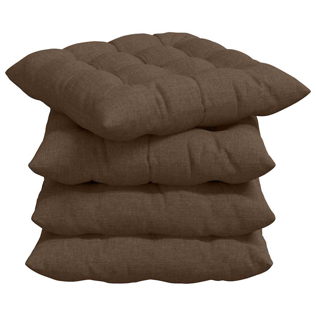 Sėdynių pagalvėlės 2 pcs Ruda 40 x 40 x 6 cm audinys