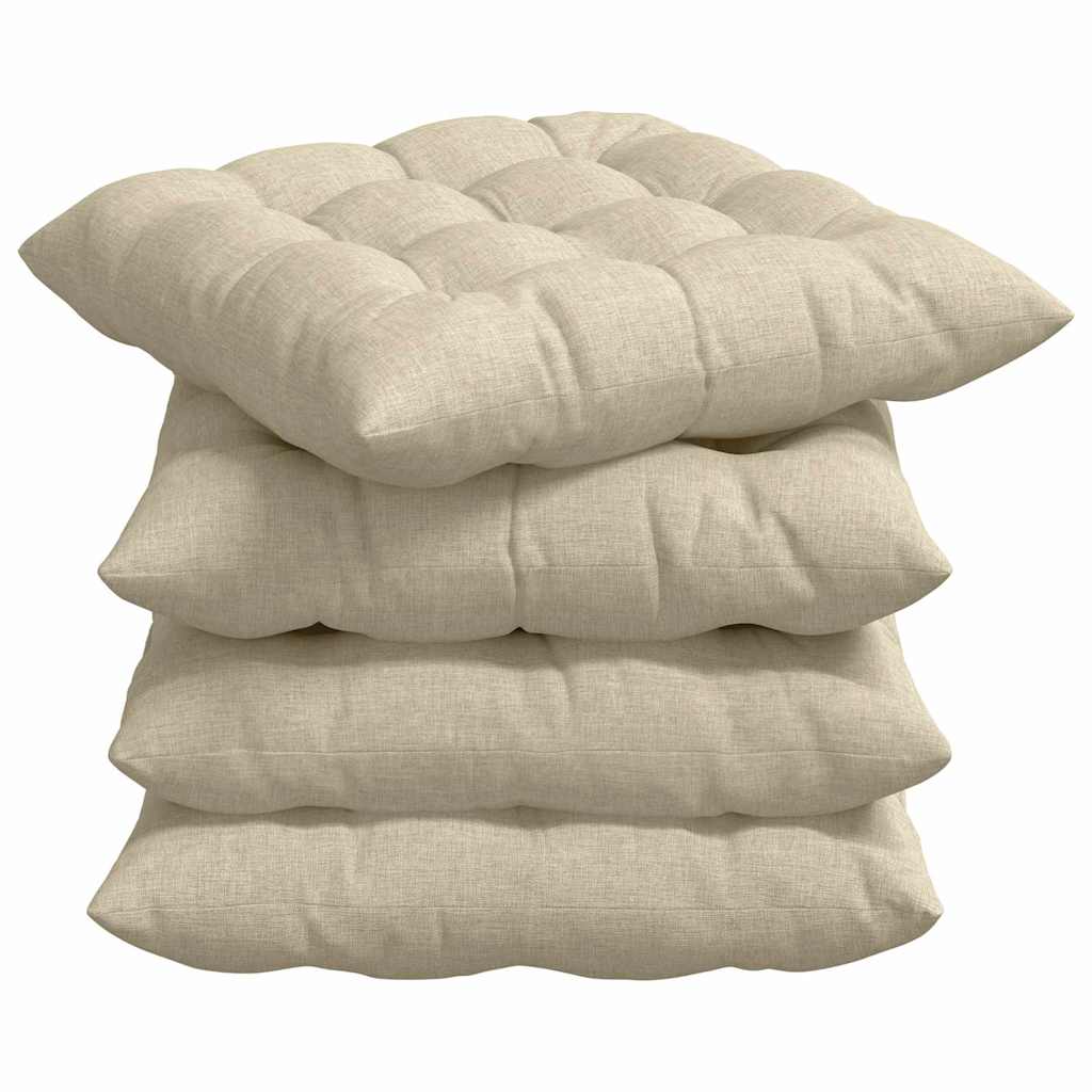 Sėdynių pagalvėlės 2 pcs Kreminė 40 x 40 x 6 cm audinys