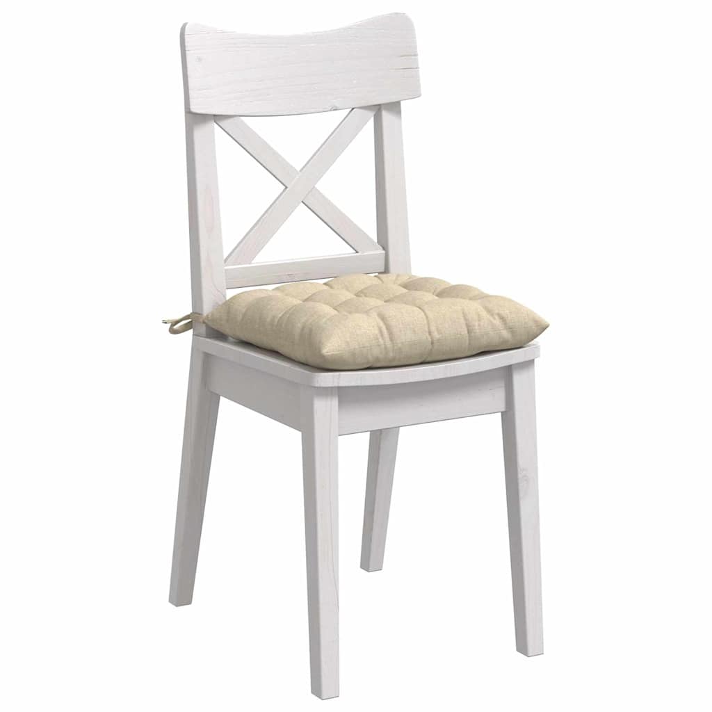 Sėdynių pagalvėlės 2 pcs Kreminė 40 x 40 x 6 cm audinys