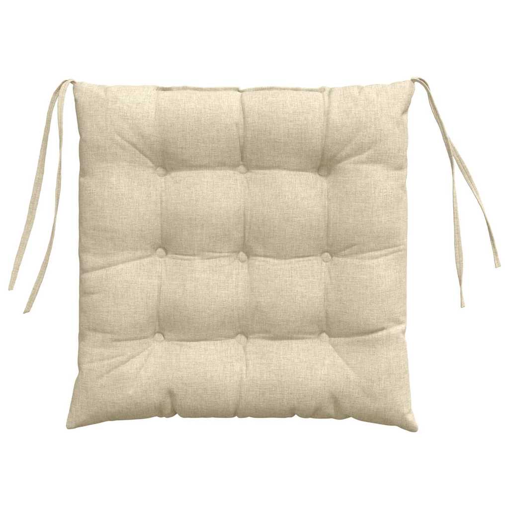 Sėdynių pagalvėlės 2 pcs Kreminė 40 x 40 x 6 cm audinys