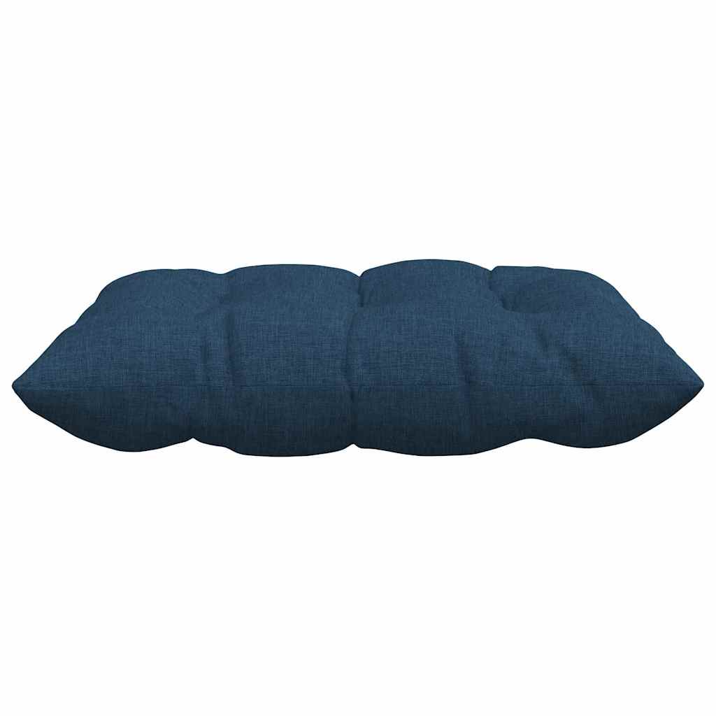 Seat cushions 2 pcs Blue 40 x 40 x 6 cm fabric