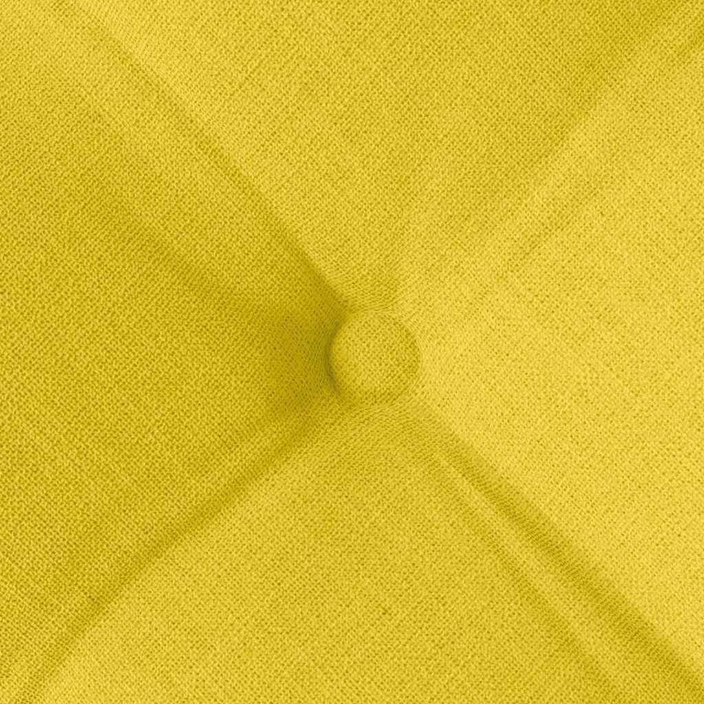 Seat cushions 2 pcs Light yellow 40 x 40 x 6 cm fabric