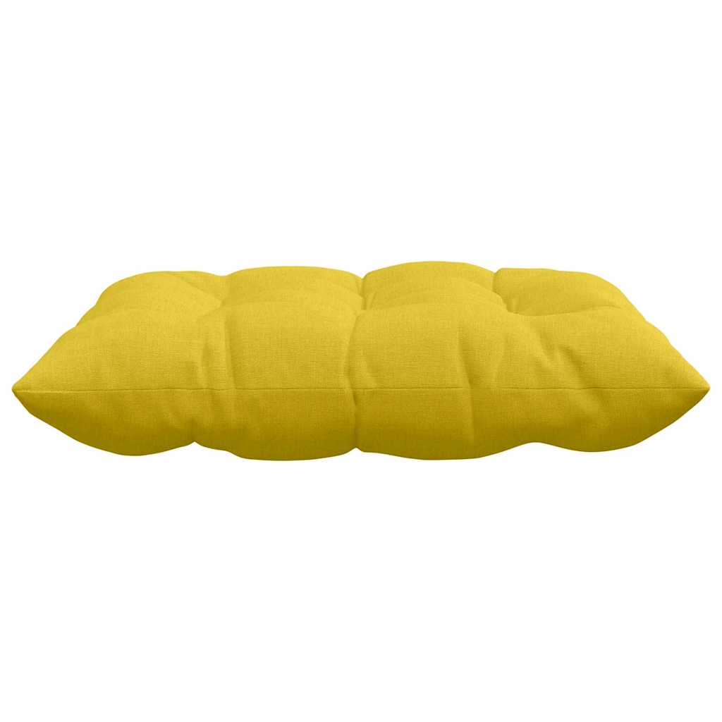 Seat cushions 2 pcs Light yellow 40 x 40 x 6 cm fabric