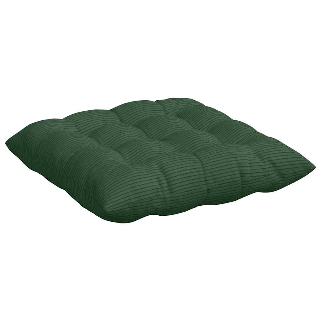 Seat Pads 4 pcs Dark Green 40 x 40 x 6 cm
