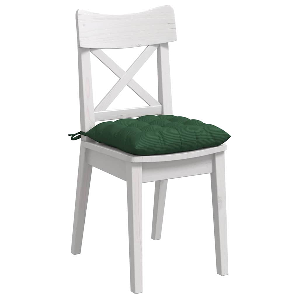 Seat Pads 4 pcs Dark Green 40 x 40 x 6 cm