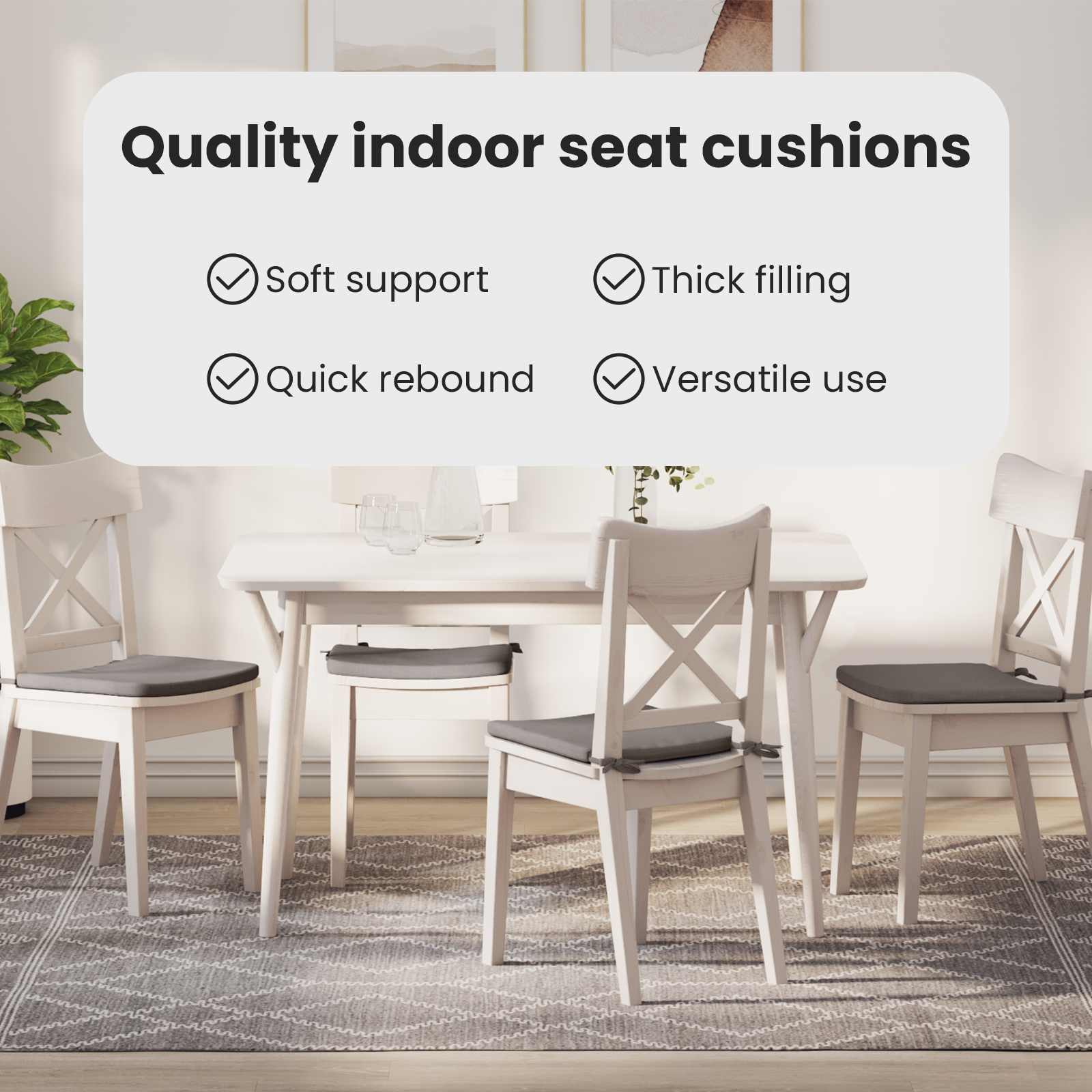 Sėdynių pagalvėlės 4 pcs Taupe 40 x 40 x 3 cm audinys