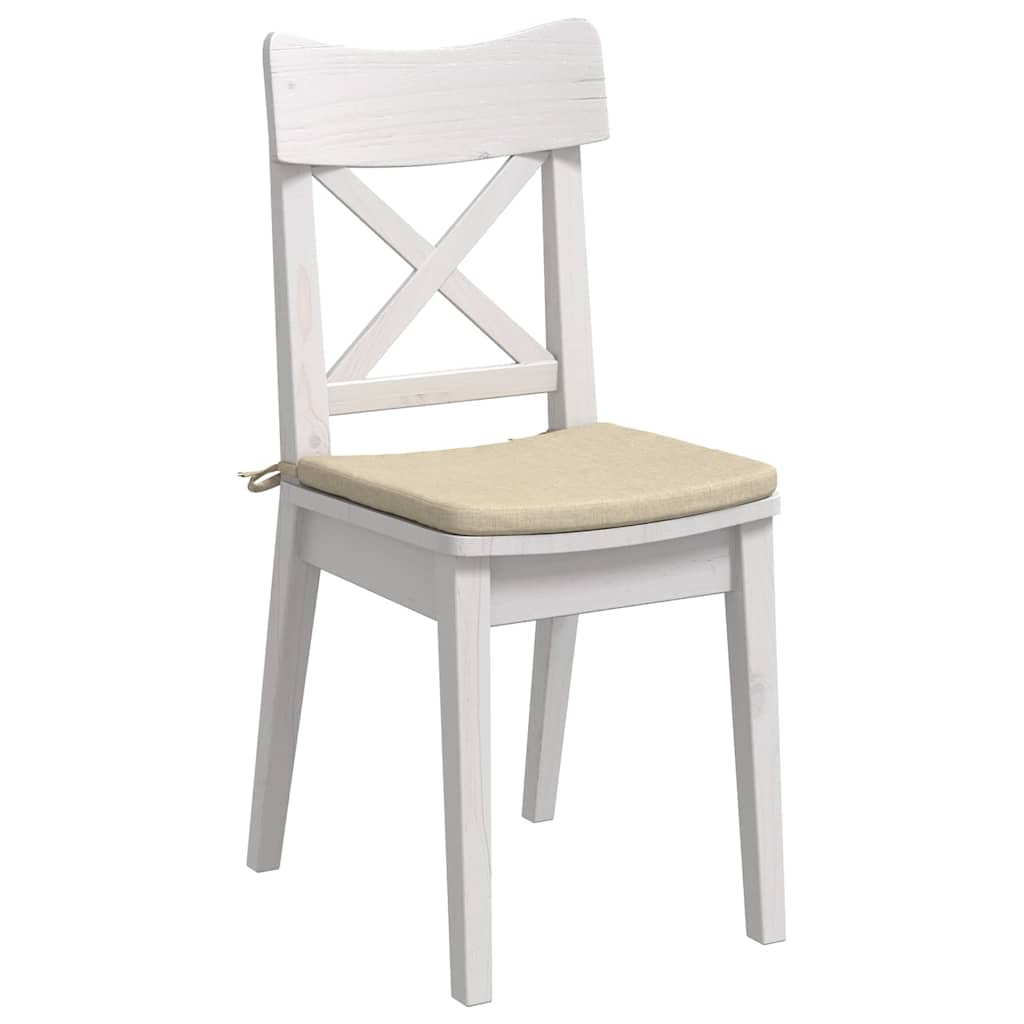 Sėdynių pagalvėlės 4 pcs Kreminė 40 x 40 x 3 cm audinys