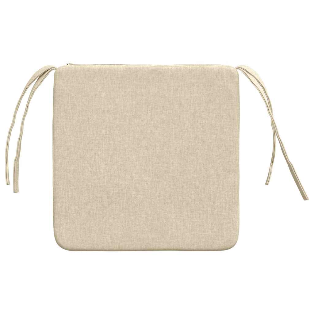 Sėdynių pagalvėlės 4 pcs Kreminė 40 x 40 x 3 cm audinys