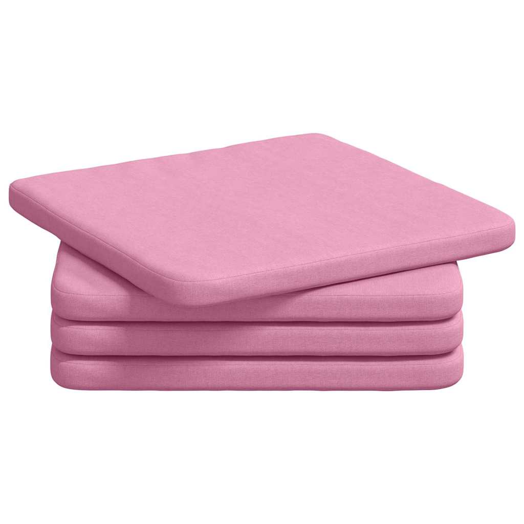 Sėdynių pagalvėlės 4 pcs Rožinė 40 x 40 x 3 cm audinys