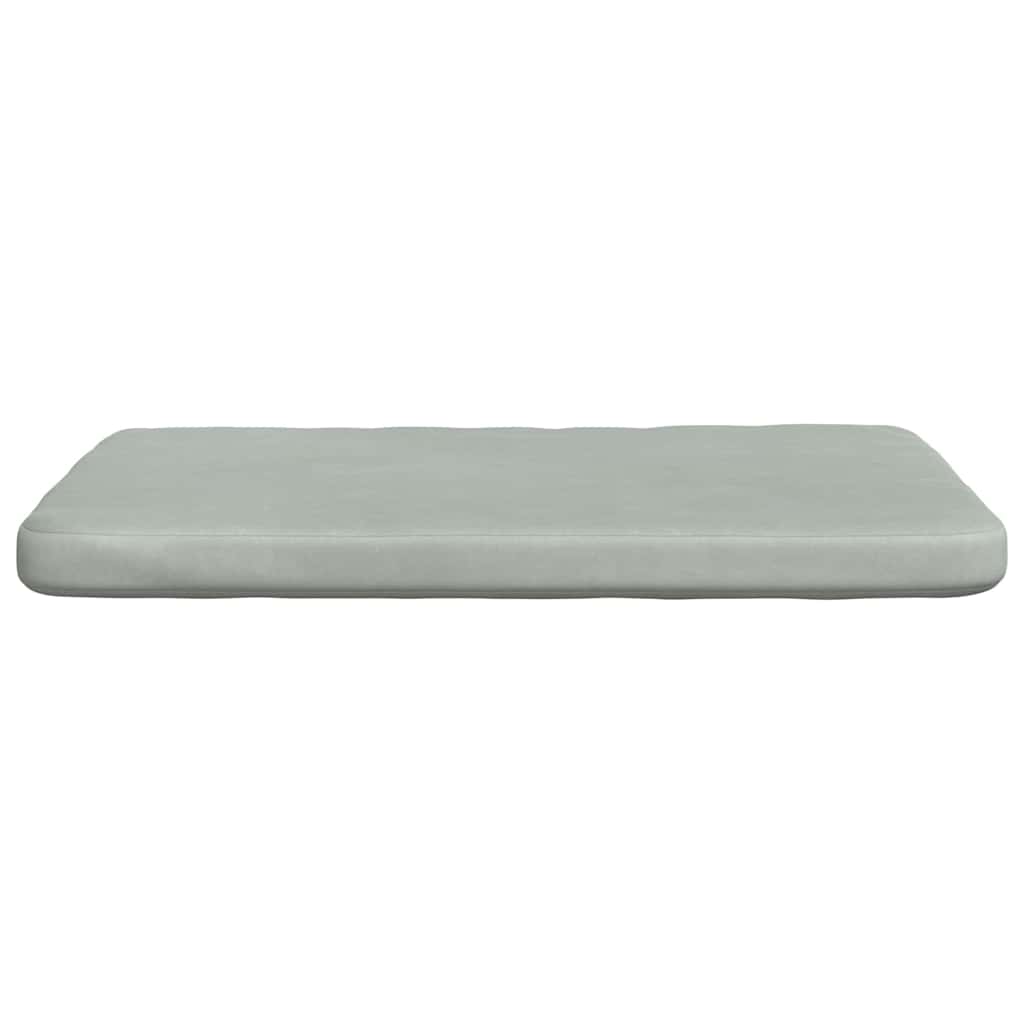Sėdynių pagalvėlės 4 pcs Šviesiai pilka 40 x 40 x 3 cm Aksomas