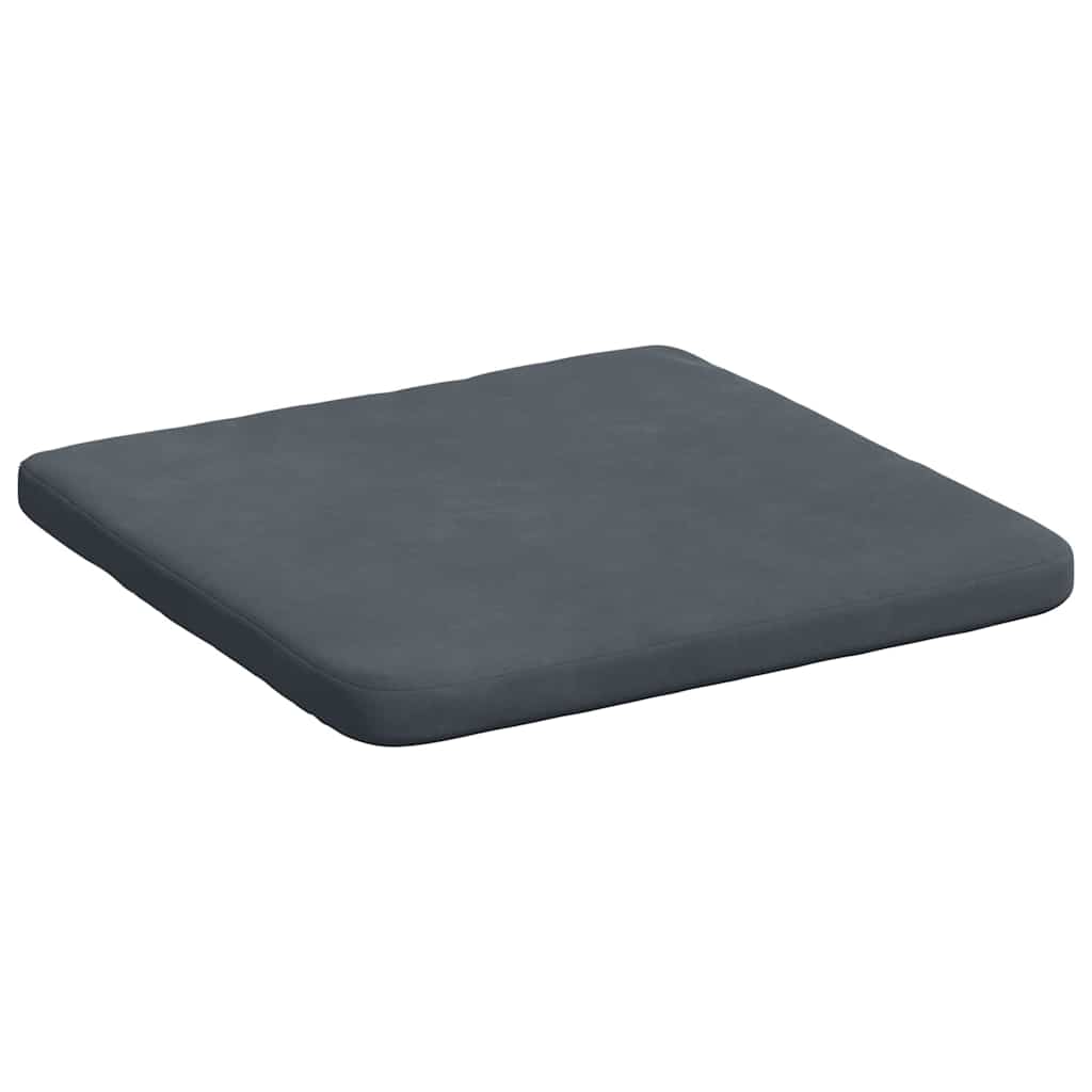 Sėdynių pagalvėlės 4 pcs Tamsiai pilka 40 x 40 x 3 cm Aksomas