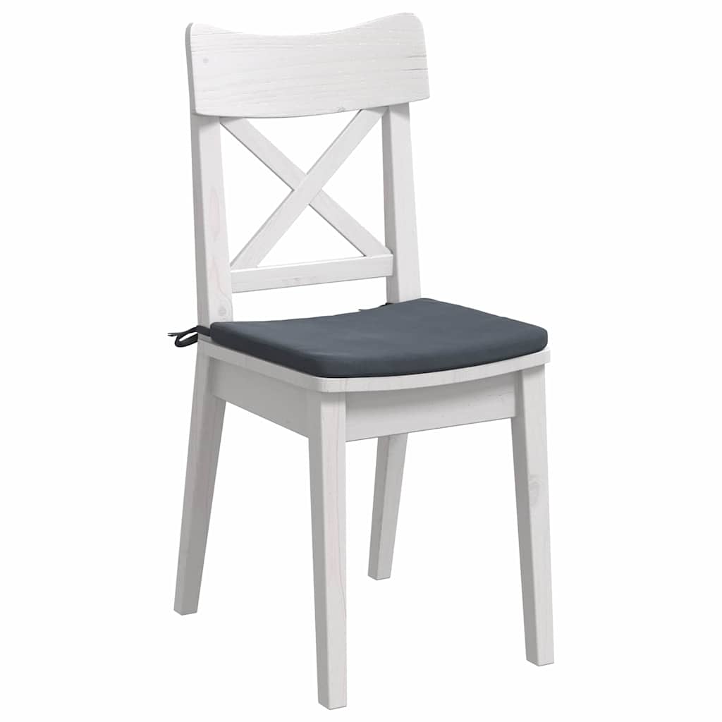 Sėdynių pagalvėlės 4 pcs Tamsiai pilka 40 x 40 x 3 cm Aksomas