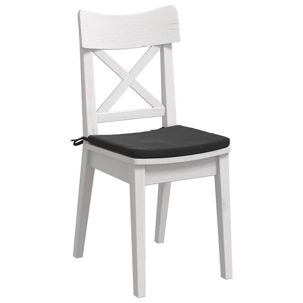 Sėdynių pagalvėlės 4 pcs Juoda 40 x 40 x 3 cm Aksomas