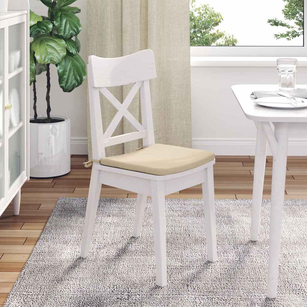 Sėdynių pagalvėlės 4 pcs Kreminė 40 x 40 x 3 cm