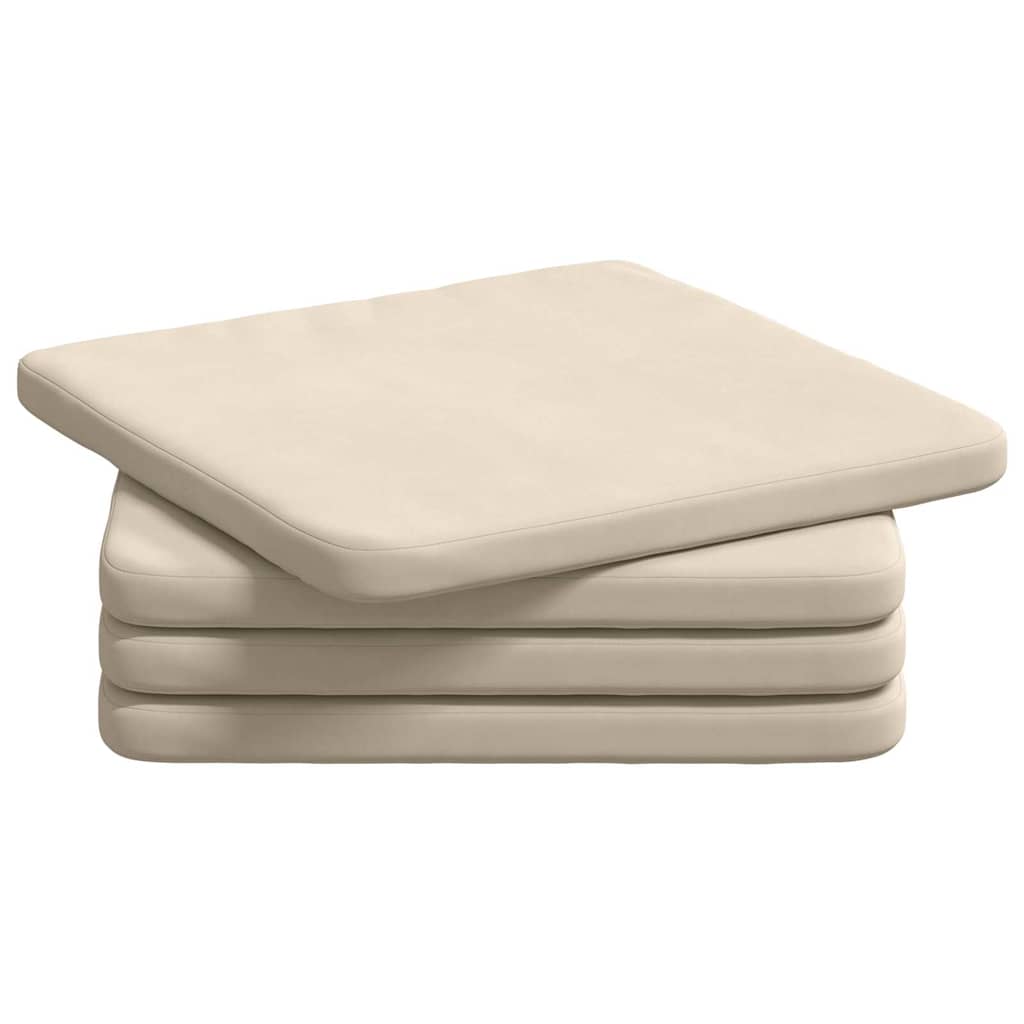 Sėdynių pagalvėlės 4 pcs Smėlio 40 x 40 x 3 cm