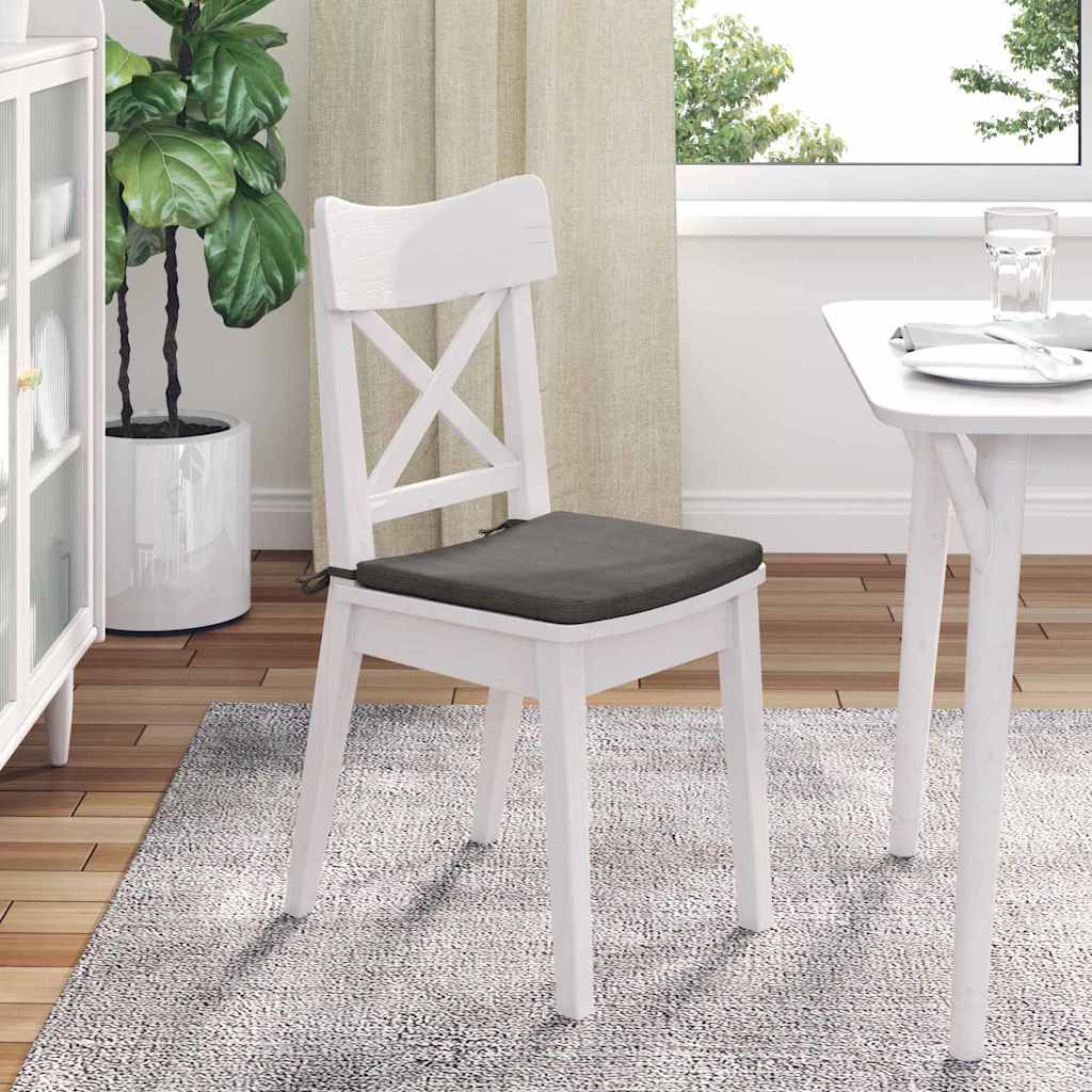 Sėdynių pagalvėlės 4 pcs Šviesiai pilka 40 x 40 x 3 cm