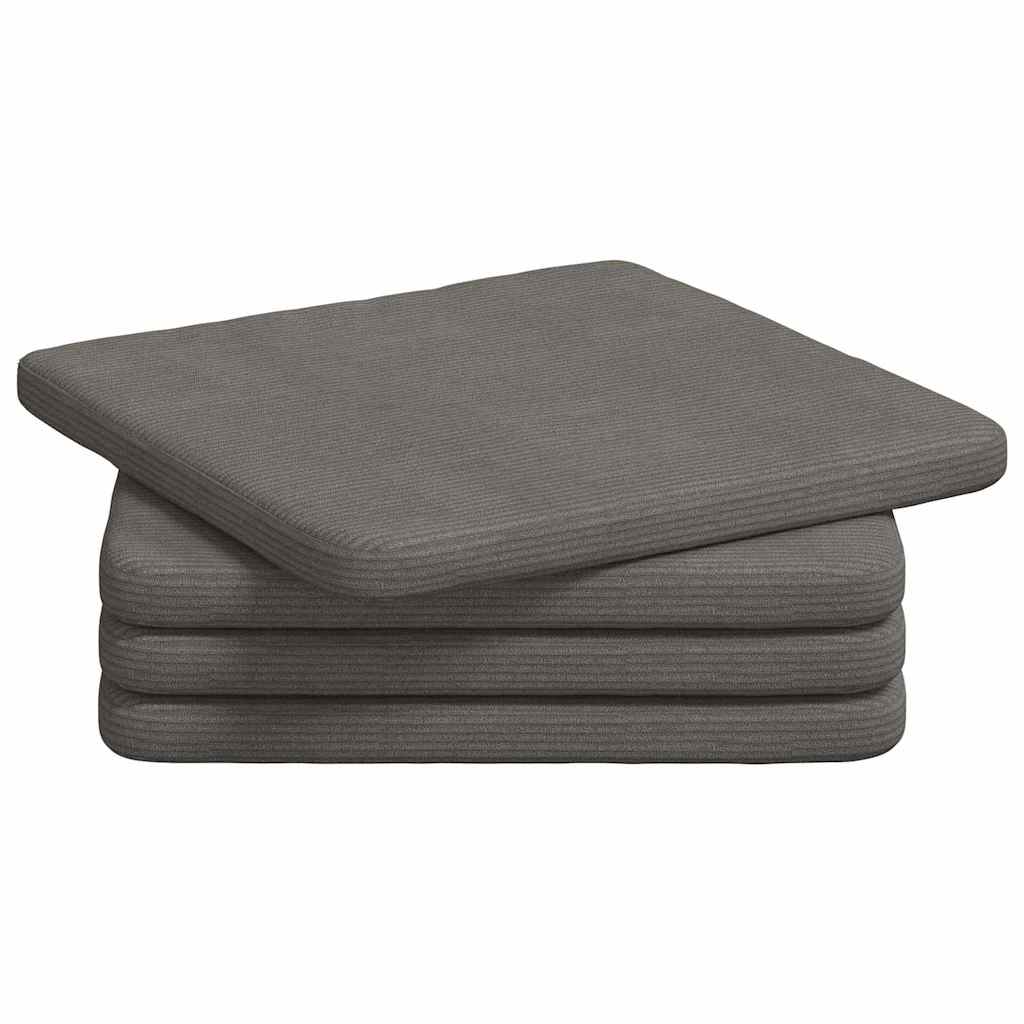 Sėdynių pagalvėlės 4 pcs Šviesiai pilka 40 x 40 x 3 cm