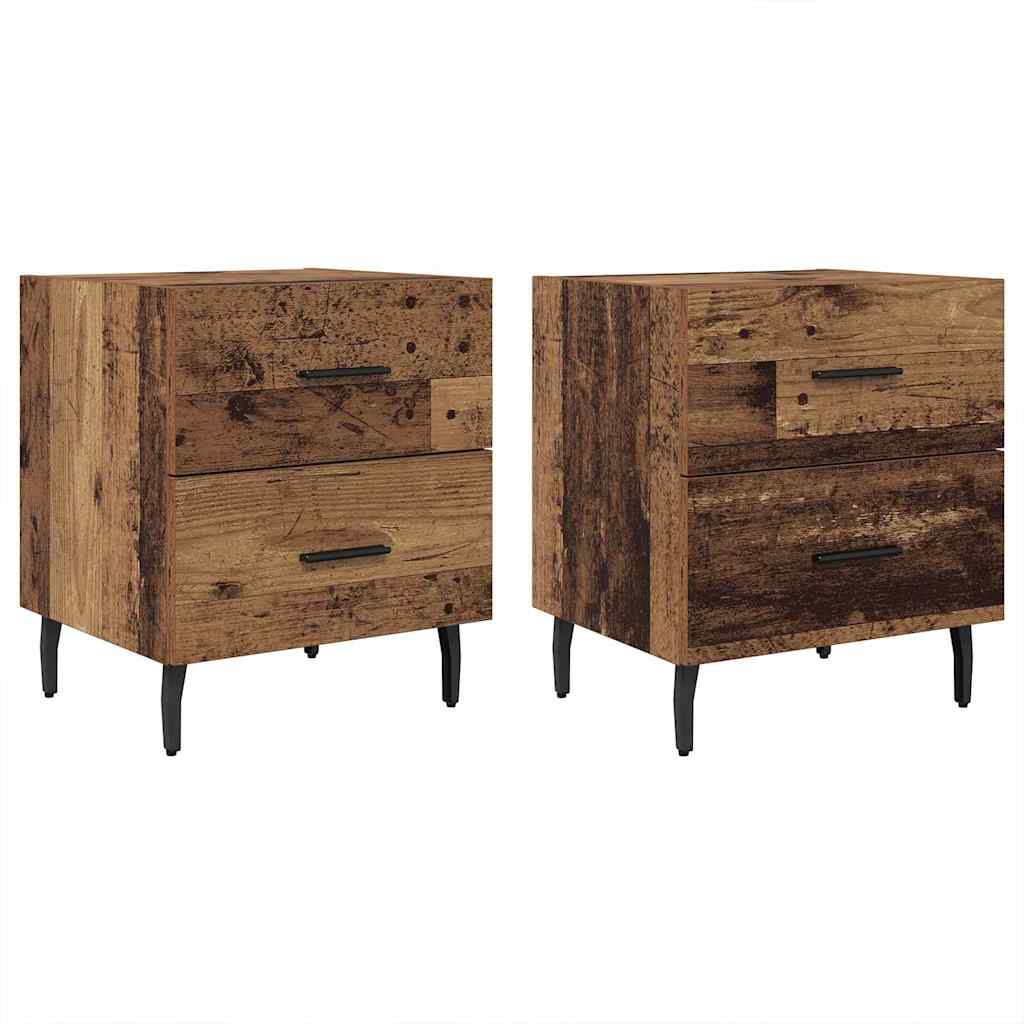 Šalia lovos spintelė 2 pcs Senas medis 40 x 35 x 47,5 cm