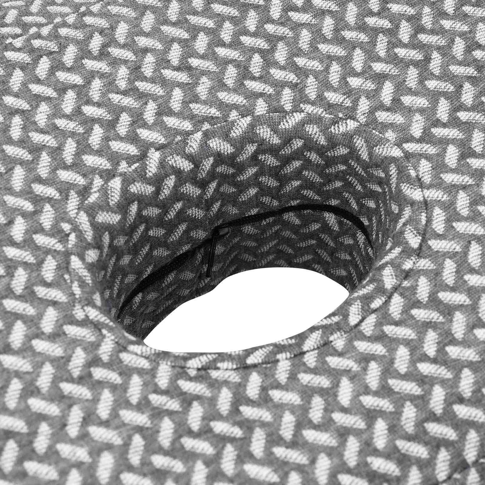 Spilvens ar spilvendrānu, pelēks, 55 x 36 x 10 cm, poliesteris