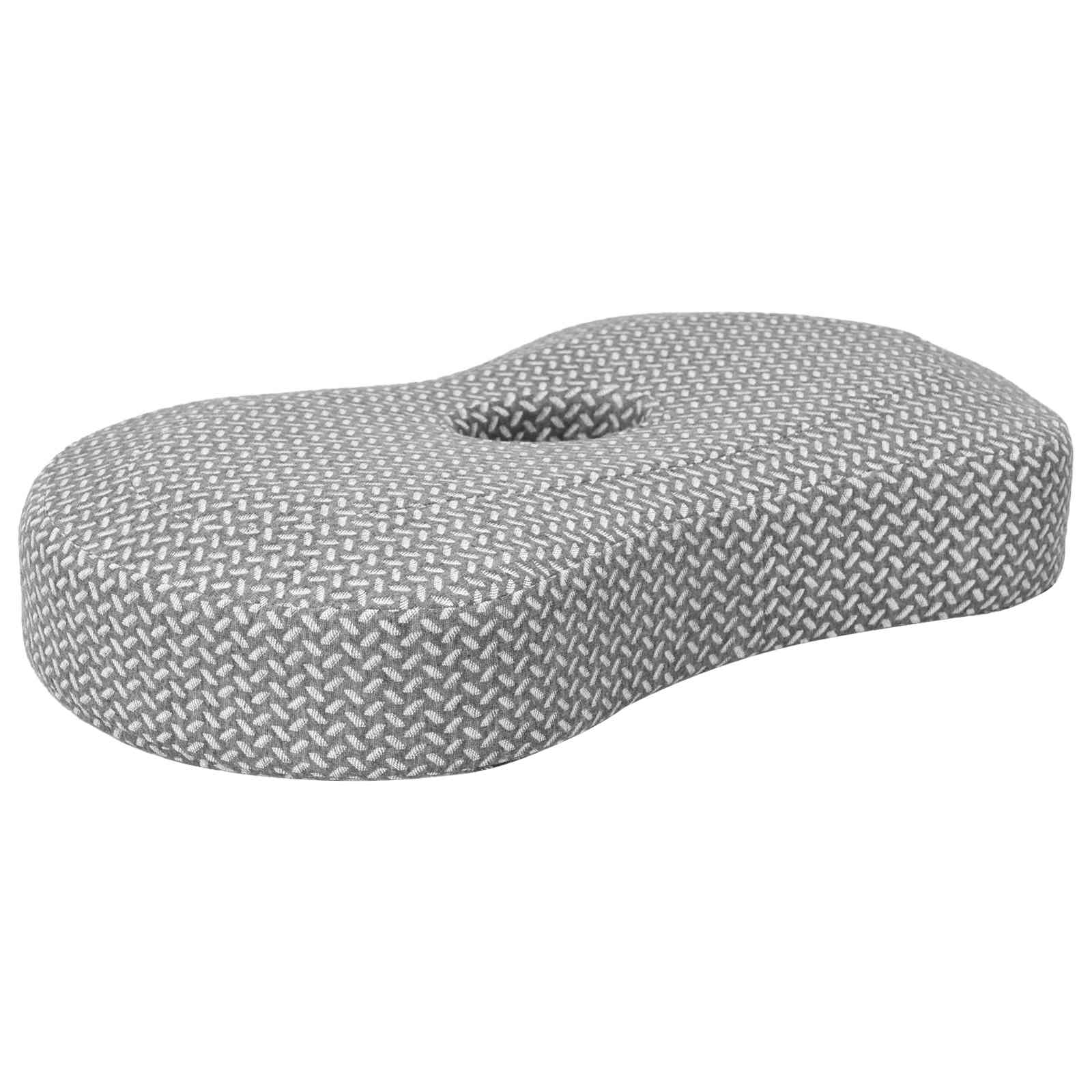 Spilvens ar spilvendrānu, pelēks, 55 x 36 x 10 cm, poliesteris