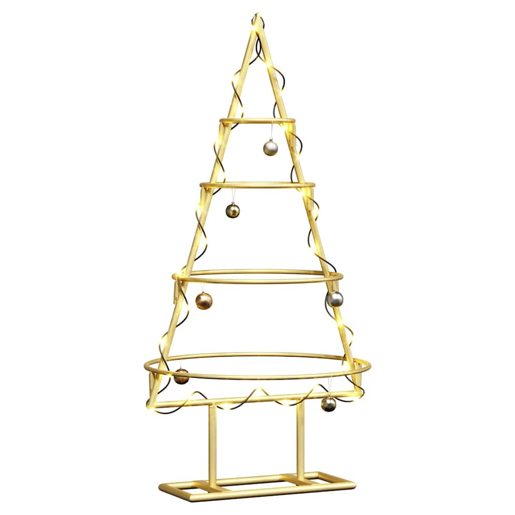 Metalinis Kalėdų medis s stovu Auksinė 60 cm