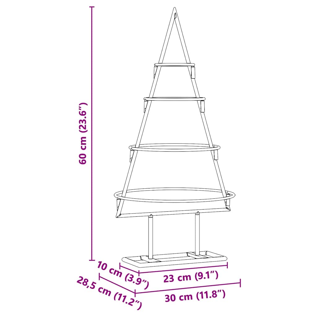 Metalinis Kalėdų medis s stovu Auksinė 60 cm