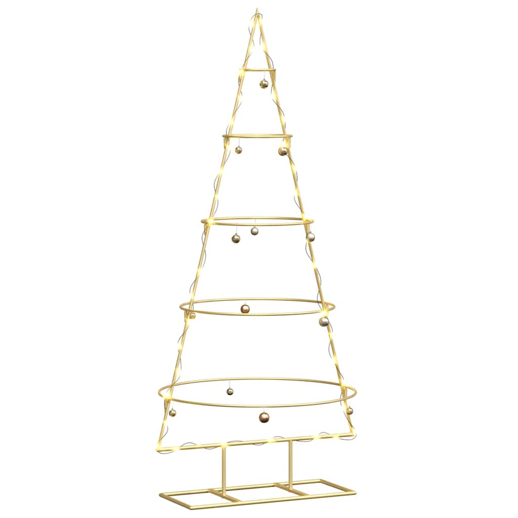 Metalinis Kalėdų medis EVERGREEN PINE, stovu Auksinė 125 cm.