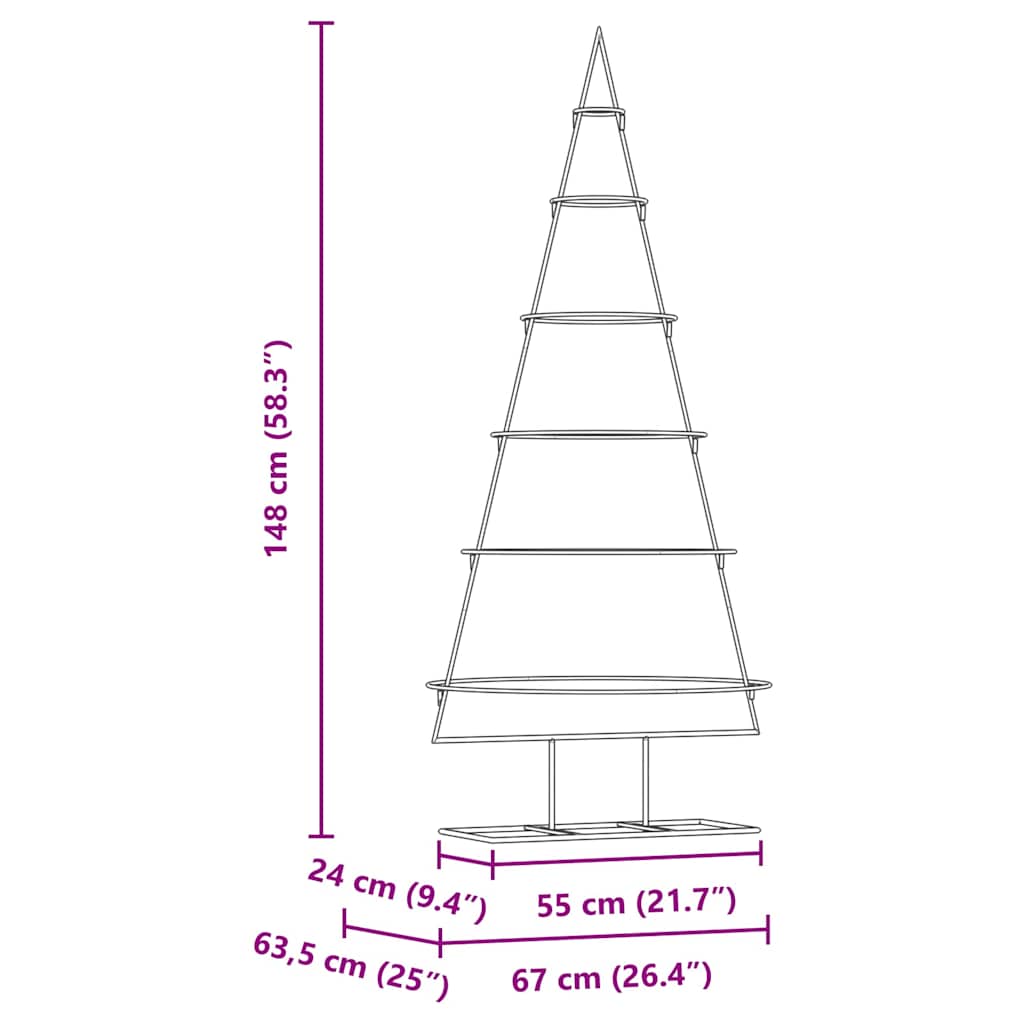 Metalinis Kalėdų medis EVERGREEN PINE, stovu Auksinė 150 cm.