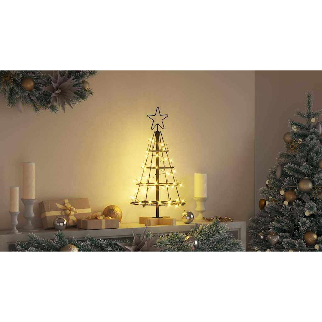 Kalėdų Kūgio Medis s stovu Juoda 60 cm Plienas