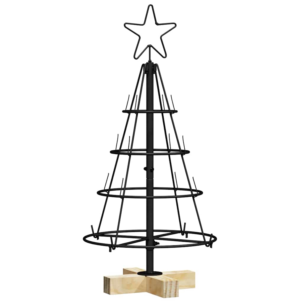 Kalėdų Kūgio Medis s stovu Juoda 60 cm Plienas