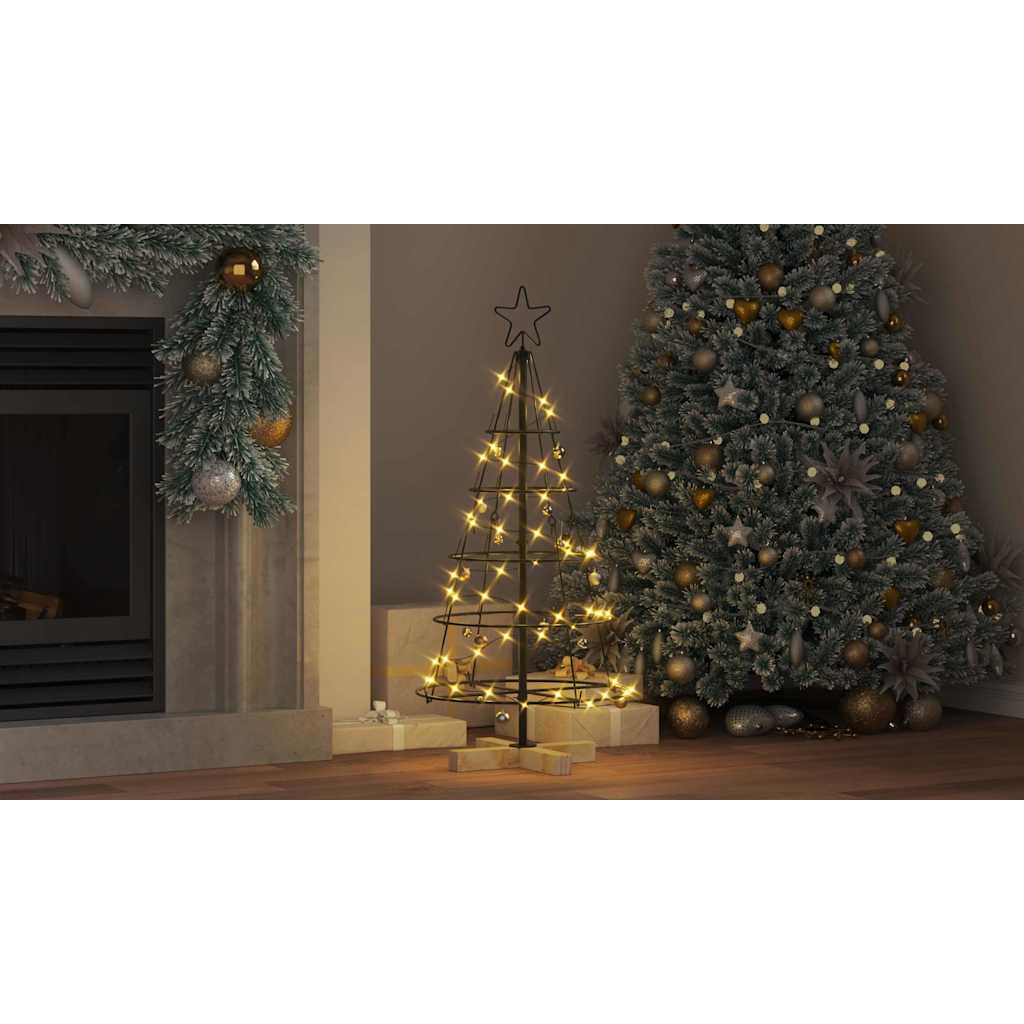 Kalėdų Kūgio Medis EVERGREEN PINE, stovu Juoda 90 cm. Plienas